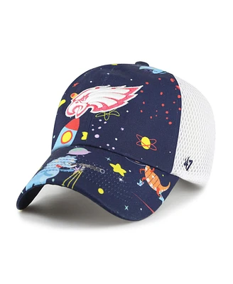 ''47 Brand Big Boys and Girls Navy Philadelphia Eagles Space Dino Adjustable Trucker Hat