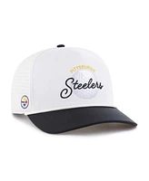 '47 Brand Men's White/Black Pittsburgh Steelers Gimmie Golf Hitch Rope Adjustable Hat