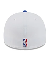 New Era Men's White/Royal Philadelphia 76ers 2025 Nba Draft A-Frame 59FIFTY Fitted Hat