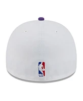 New Era Men's White/Purple Los Angeles Lakers 2025 Nba Draft A-Frame 59FIFTY Fitted Hat