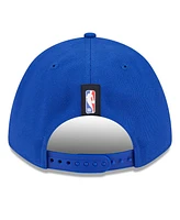 New Era Men's Blue New York Knicks 2025 Nba Draft M-Crown A-Frame 9FORTY Adjustable Hat
