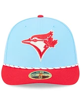 New Era Men's Light Blue/Red Toronto Blue Jays 2025 Canada Day Low Profile 59FIFTY Fitted Hat