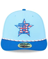 New Era Men's Light Blue/Blue Houston Astros 2025 Fourth of July Low Profile 59FIFTY Fitted Hat