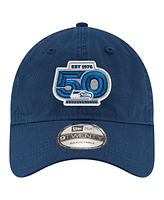 New Era Men's College Navy Seattle Seahawks 50th Season 9TWENTY Adjustable Hat