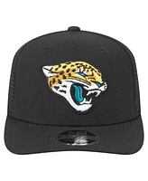 New Era Men's Black Jacksonville Jaguars Team Collection 9SEVENTY Stretch-Snap Adjustable Hat