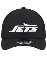 New Era Men's Black New York Jets Team Collection 9FORTY M-Crown A-Frame Adjustable Hat