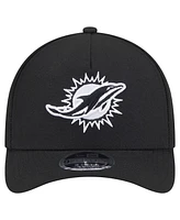 New Era Men's Black Miami Dolphins Team Collection 9FORTY M-Crown A-Frame Adjustable Hat