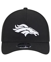 New Era Men's Black Denver Broncos Team Collection 9FORTY M-Crown A-Frame Adjustable Hat