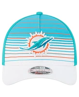 New Era Men's White/Aqua Miami Dolphins Adventure Gradient 9FORTY M-Crown A-Frame Adjustable Hat