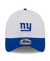 New Era Men's White/Royal York Giants 2025 Nfl Training Camp 39THIRTY Flex Hat