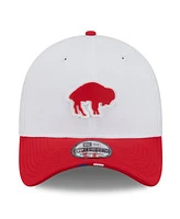 New Era Men's White/Red Buffalo Bills 2025 Nfl Training Camp Throwback Logo 39THIRTY Flex Hat
