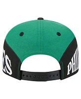 New Era Men's Kelly Green/Black Philadelphia Eagles Split 9FIFTY Snapback Hat