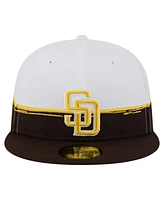 New Era Men's Brown/White San Diego Padres Paint Stroke 59FIFTY Fitted Hat