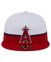 New Era Men's Red/White Los Angeles Angels Paint Stroke 59FIFTY Fitted Hat