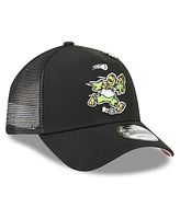 New Era Men's Black Pittsburgh Pirates 2025 Big League Chew A-Frame 9FORTY Adjustable Trucker Hat