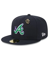 New Era Men's Navy Atlanta Braves 2025 Big League Chew 59FIFTY Fitted Hat