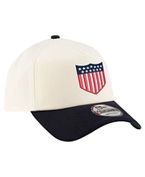 New Era Men's Cream Usmnt 1913 Retro Foam 9FORTY Adjustable Hat