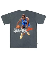 Slam Men's and Women's Shai Gilgeous-Alexander Charcoal Oklahoma City Thunder February/March 2025 Cover Graphic Remix T-Shirt