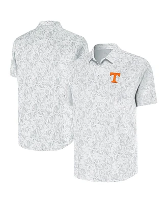 Antigua Men's White Tennessee Volunteers Lush Button-Up Shirt