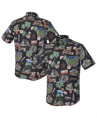 Reyn Spooner Men's Black Houston Astros Scenic Tri-Blend Button-Down Shirt