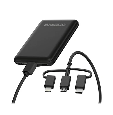 OtterBox Mobile Charging Kit Power Bank 5,000 mAh and 3 in 1 Cable 1m