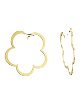 Adornia Gold Clover Hoop Earrings