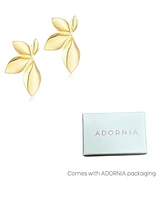Adornia Gold Statement Flower Stud Earrings