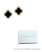 Adornia Cubic Zirconia Halo Clover Stud Earrings