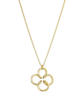 Adornia Gold Wire Clover Pendant Necklace