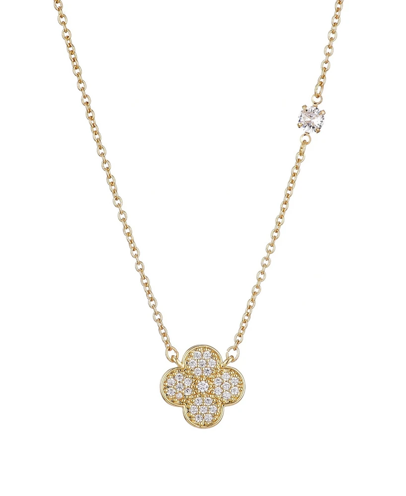 Adornia Cubic Zirconia Clover Pendant Necklace