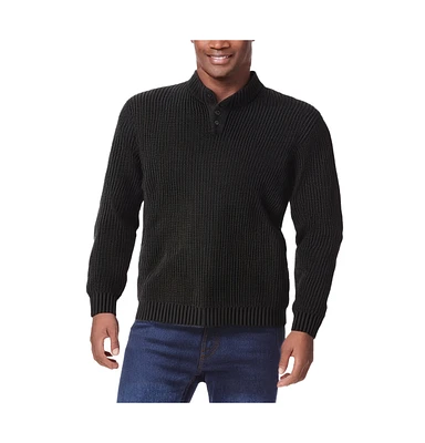 KingSize Big & Tall Henley Shaker Sweater