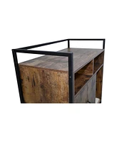 Rustic Brown Cat Litter Box Enclosure