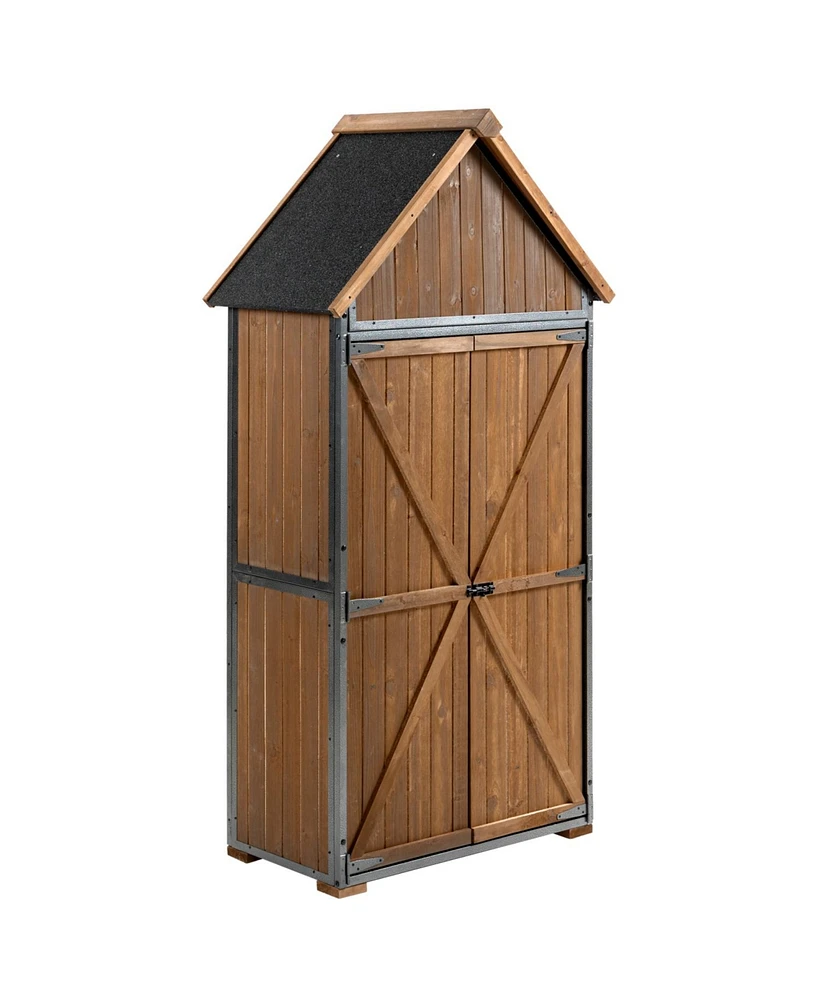 Outdoor Storage Cabinet - Brown