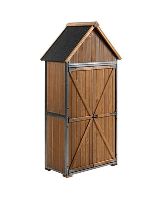 Outdoor Storage Cabinet - Brown