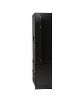 Streamdale Furniture 72" Fluted Pantry Cabinet with Drawers & Spice Rack - Black