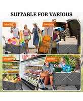 Streamdale Furniture Collapsible Wagon Cart - Heavy Duty, Big Wheels