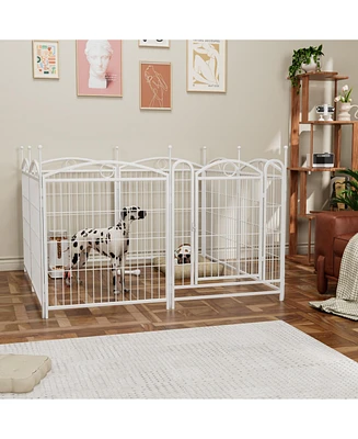 Dog Playpen 32-Inch 8-Panel Metal Pet Fence