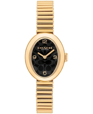 Coach Women's Sammy Gold Tone Stainless Steel Bracelet Stretch Watch, 22.5mm