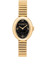 Coach Women's Sammy Gold Tone Stainless Steel Bracelet Stretch Watch, 22.5mm