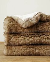 Battilo Luxury Tipped Faux Fur Throw, 50" x 60"