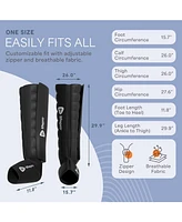 LifePro Air Compression Recovery System with Heat – 8-Chamber Full Leg Massager for Calf, Thigh & Foot – Air Massage Wraps for Circulati