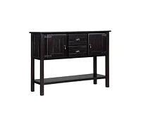 Casainc 48" Solid Wood Sideboard Console Table with 2 Drawers and Cabinets Bottom Shelf, Retro Style Storage Dining Buffet Server Cabinet