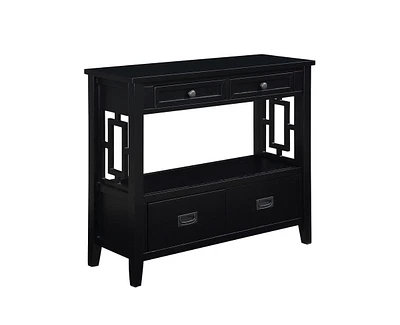 Casainc 36" Kitchen Cabinet Pine Wood Console Table with 4 Drawers & 1 Storage Shelf