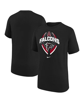 Nike Big Boys and Girls Black Atlanta Falcons Icon Legend T-Shirt