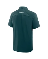 Fanatics Men's Midnight Green Philadelphia Eagles Back Around Raglan Polo Shirt