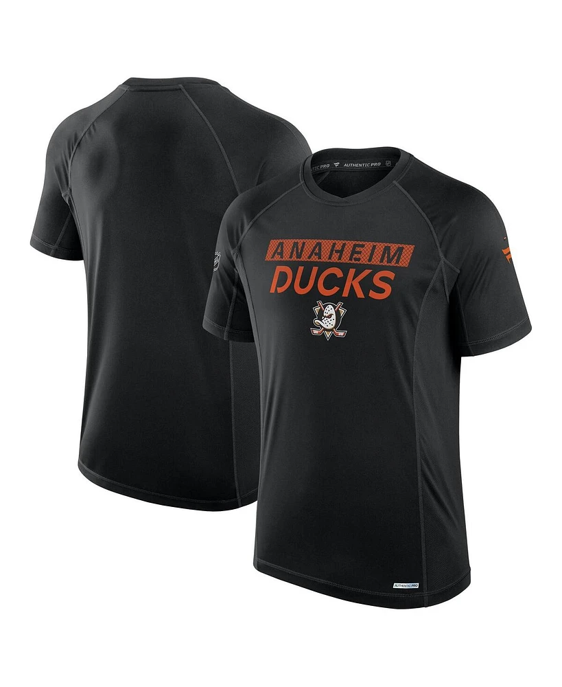 Fanatics Men's Black Anaheim Ducks Authentic Pro Rink Tech T-Shirt