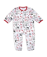 Wear by Erin Andrews Baby Boys and Girls Chicago Blackhawks Sleep Play Sleeper with Bib Set