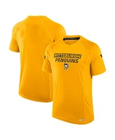 Fanatics Men's Gold Pittsburgh Penguins Authentic Pro Rink Tech T-Shirt