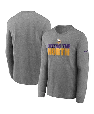 Nike Men's Heathered Gray Minnesota Vikings Hyper Local Long Sleeve T-Shirt