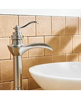 Greenspring Waterfall Single Hole Single-Handle Vessel Bathroom Faucet in Brushed Nickel